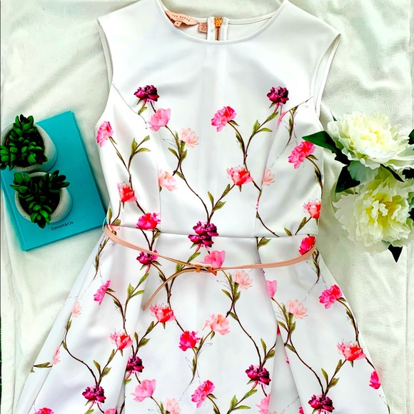 Ted Baker White Floral Dress - Picture 5 of 6